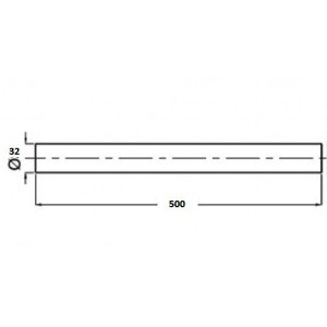 MIGLIORE Ricambi Трубка-удлинитель для сифона D32 L500 ML.RIC-10.010.CR Хром